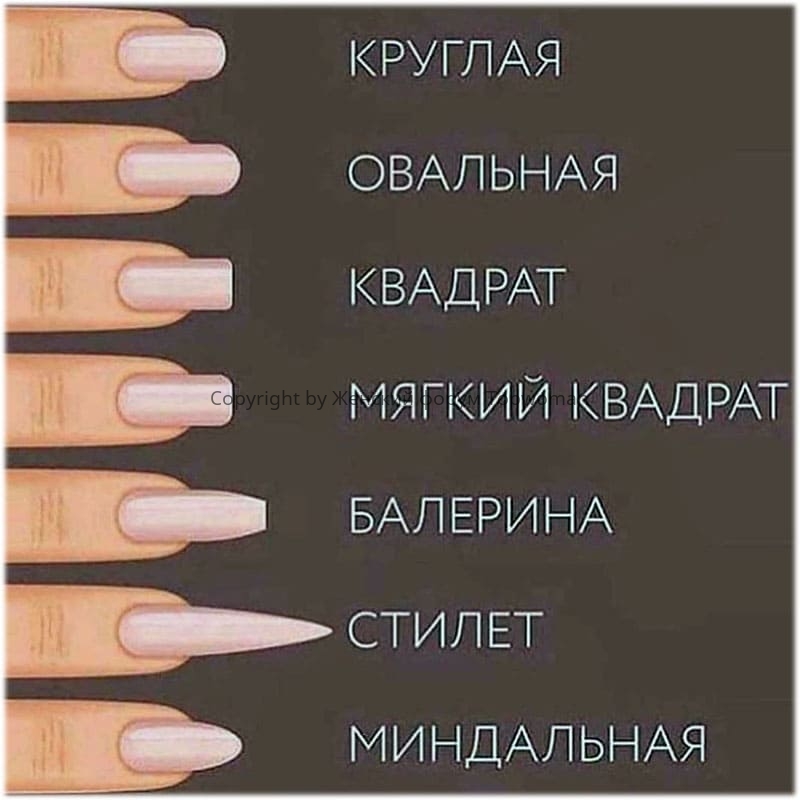 Как подобрать форму ногтей под пальцы